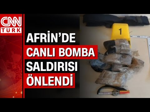 Afrin'de canlı bomba saldırısı önlendi... 2 kilo patlayıcı ve canlı bomba yeleği ele geçirildi!