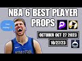 NBA PRIZEPICKS TODAY | 6 BEST PROP PICKS | FRIDAY I 10/27/2023 | BEST PROPS | NBA BETTING |