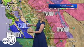 Slight break between Central California storms until more rain, snow this afternoon