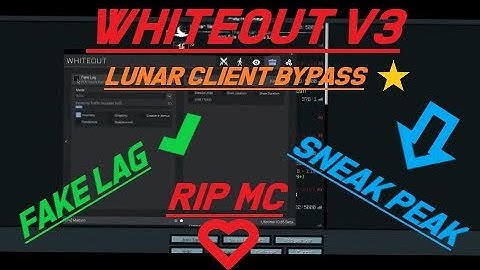 Whiteout V3 Showcase✔️️(Lunar Client Bypass🔥) FAKELAG🐱‍👤RANDOMGEN DNS [310 FPS]