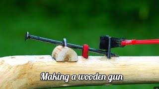 Very easy to make a wooden gun watch and learn #gun