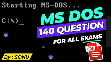 MS DOS Questions and Answers | Microsoft disk operating system related important MCQ Question PDF