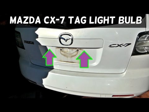 MAZDA CX-7 CX7 TAG LICENSE PLATE LIGHT BULB REPLACEMENT REMOVAL