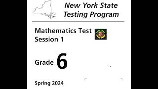 2024 MATH 6 : NYS  STATE TEST Review