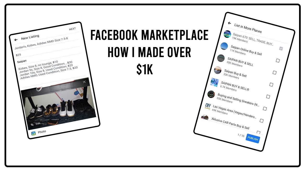 Facebook Marketplace & Buy & Sell Tips & Strategies, How I made Over