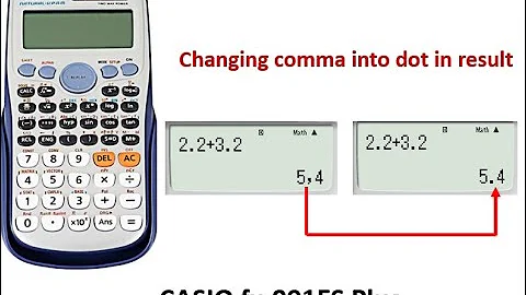 Changing comma into dot in result