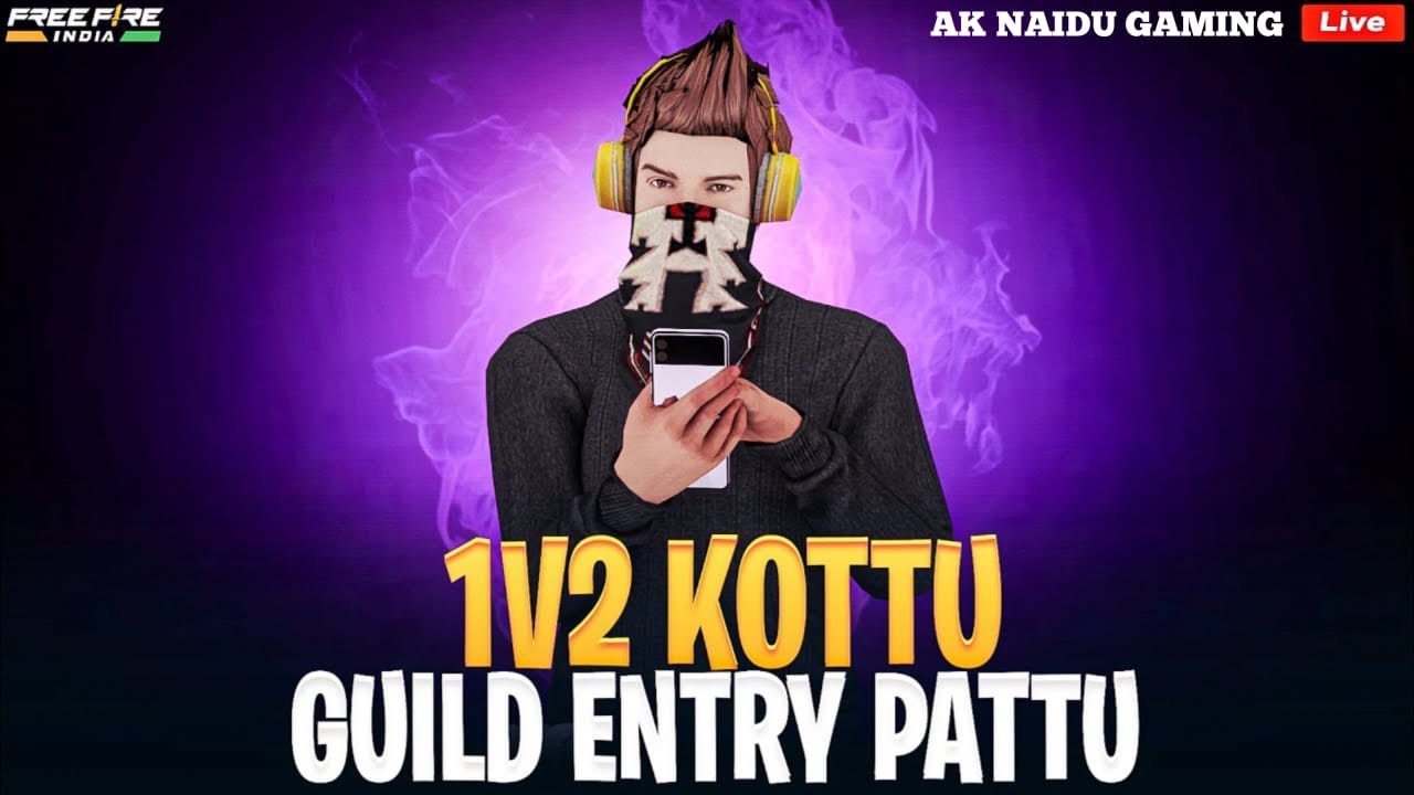 Free Fire Live In Telugu 1 Vs 2 Kottu Guild Entry Pattu In Gameplay ...