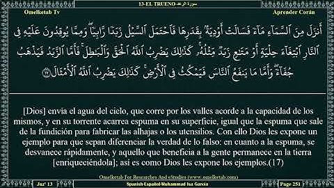 سورة الرعد  Coran Sura EL TRUENO 13 En Español Sura_arrahd