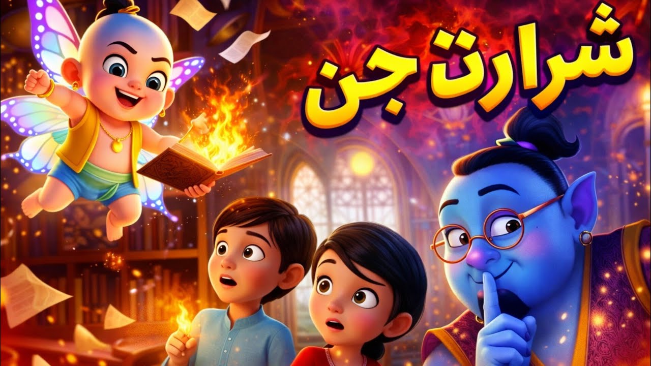 Naughty jin ruin whole village| funny magical story for kids|