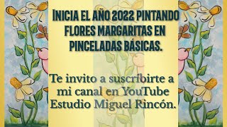 Como Pintar Margaritas En Pinceladas  How To Paint Daisies In Brush Strokes onestroke pinceles