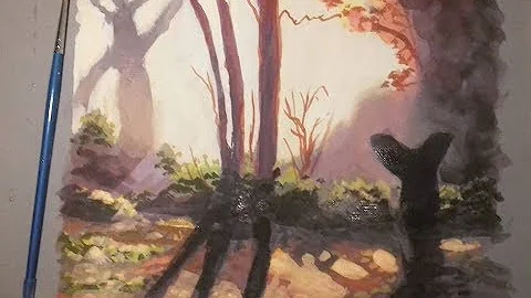 Mystical Forest - Painting in Watercolours and Gou...
