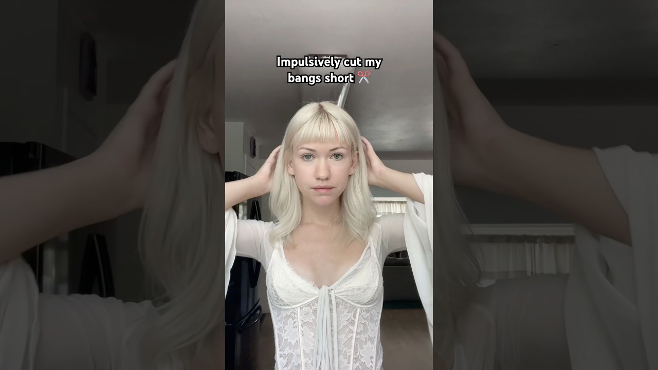 Impulsively cut my bangs short ✂️ 