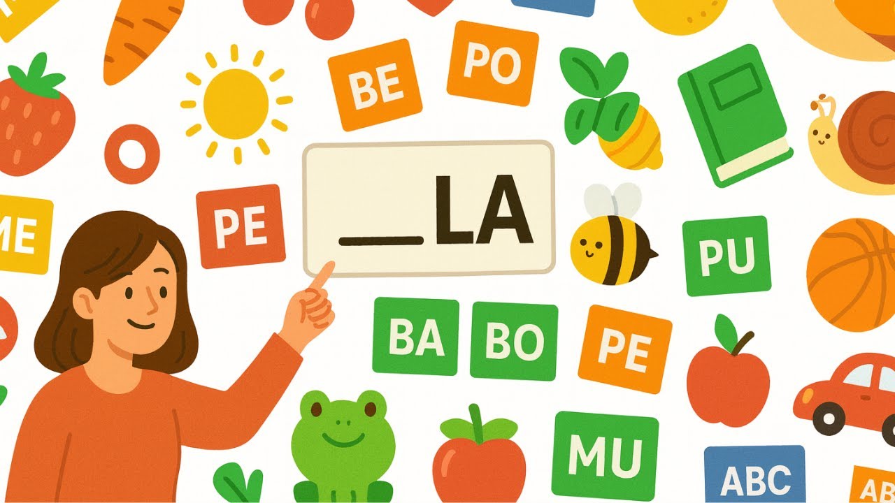 Sílabas para aprender a ler: complete a palavra! (ABC)