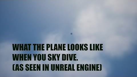 What The Plane Looks Like When You Sky Dive (as seen in Unreal Engine)