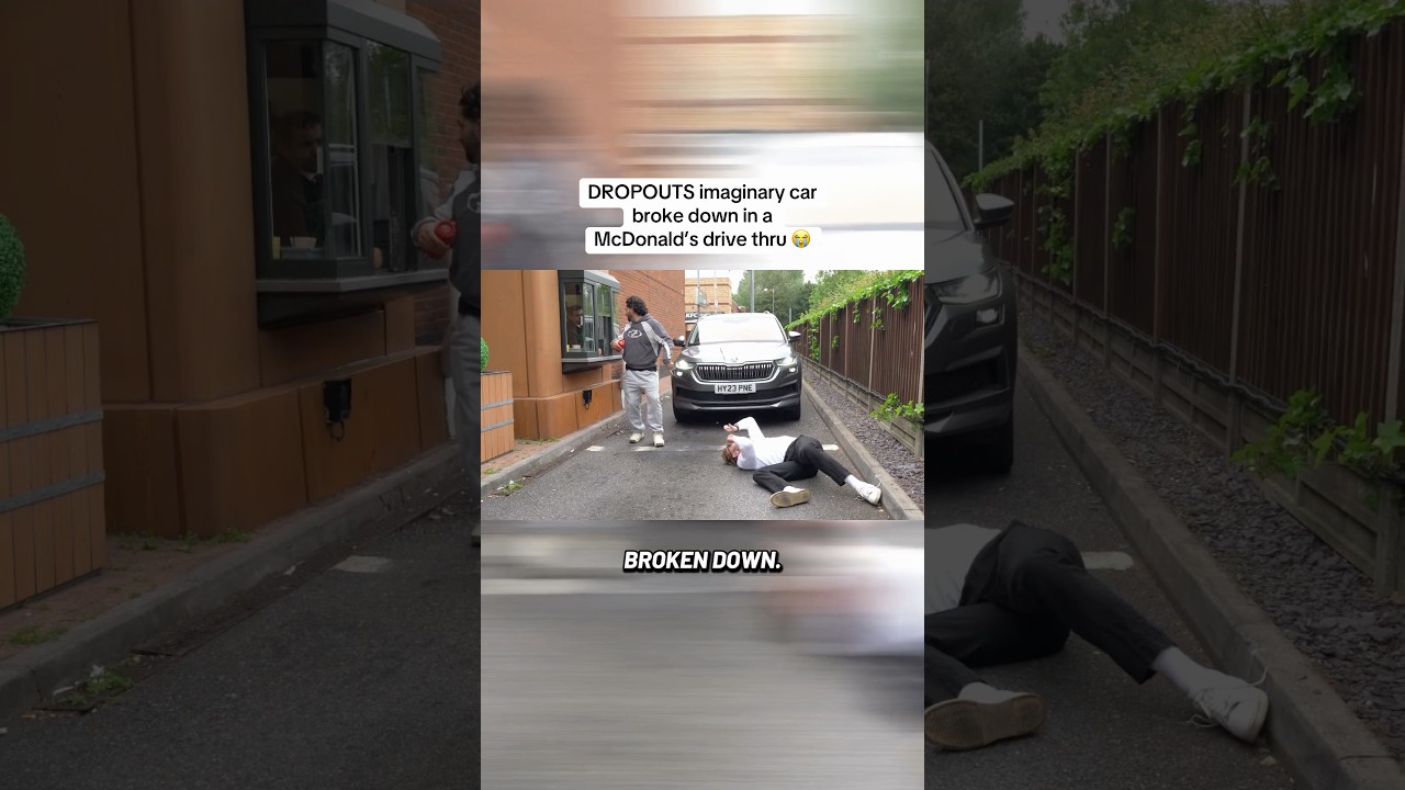 McDonald's Workers React to Invisible Car Prank 😂 #prank #mcdonalds #funny