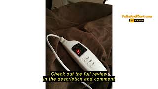 Review GLOW MASTER UK Electric Heated Throw Over Blanket Soft Fleece Washable Polyester Warm Mattres screenshot 5