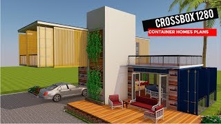 Modern Shipping Container HOMES PLANS and MODULAR PREFAB Design Ideas | CROSSBOX 1280