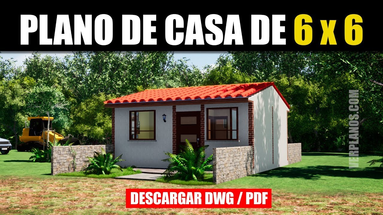 Casa PEQUEÑA ECONÓMICA ¡GRATIS! (DWG / PDF) - YouTube