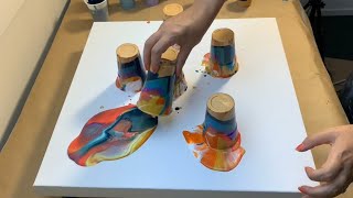 Acrylic Pouring | AMAZING BEAUTIFUL ARTEZA POUR | ARTEZAAWARDS |CELLMANIA 😍 links to products