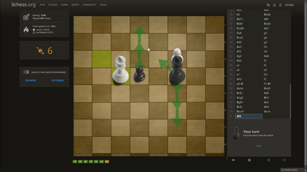 Lichess Puzzle Streak Level 117 with Chinese explanation YouTube