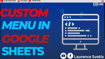 Create a custom menu in Google Sheets #tips #script
