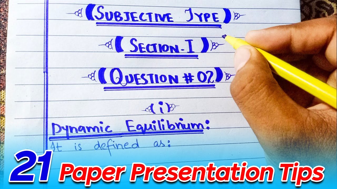board exam paper presentation tips
