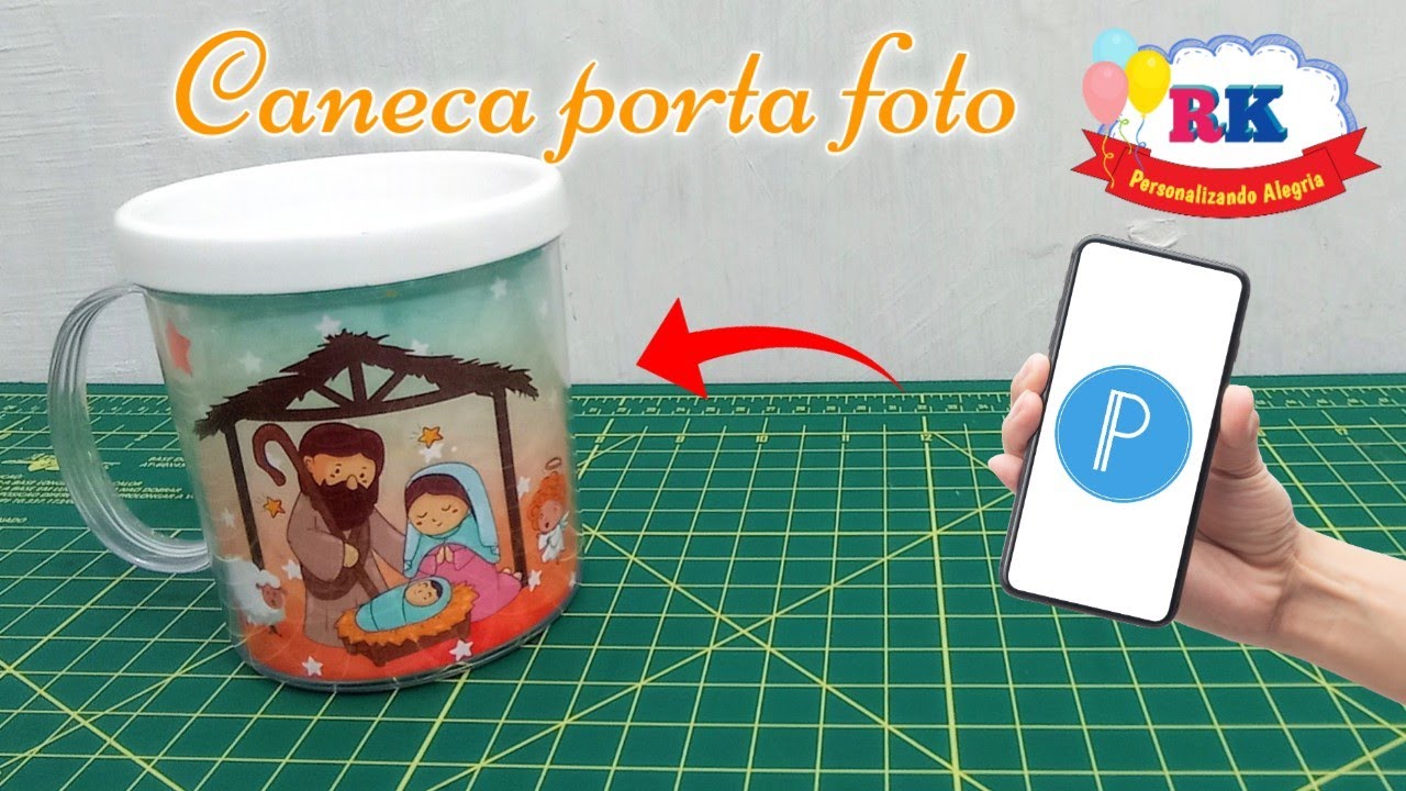 Como fazer caneca porta foto pelo celular | PIXEL LAB