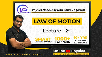 Law of Motion L2 | Class 11 | Physics | Gaurav Agarwal Sir | Vision Point