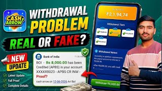 How to withdraw from Cash Arrow || Is Cash Arrow earning app real or fake? screenshot 3
