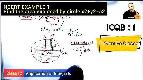 Find the area of enclosed circle x^2+y^2=a^2 #applicationofintegrals# class12AOI# cbseexammaths#
