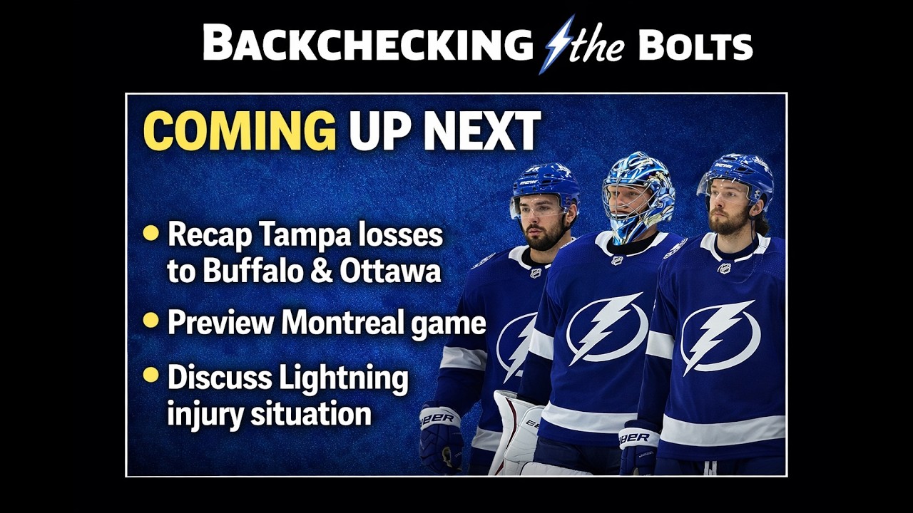 ⁣Lightning Drop Two Straight | Sabres & Senators Recap, Canadiens Preview & Injuries