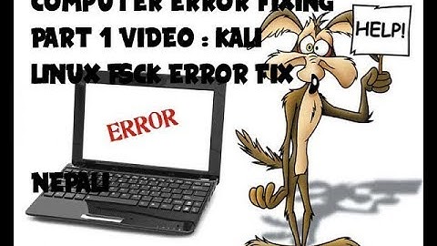 Computer Error Fix Part 1: Kali linux FSCK initramfs error