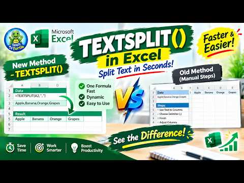 How To Separate words Easily in excel using textsplit()