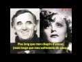 Édith Piaf e Charles Aznavour - Le bleu de tes yeux 1951. Tradução e Legendas em Português.