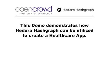 OpenCrowd Hedera Hashgraph Health Benefits App Demo