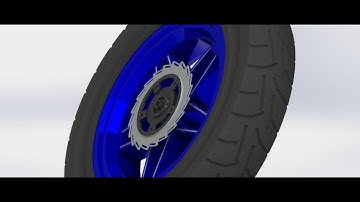 Harley Davidson vrscdx front tyre in solidworks