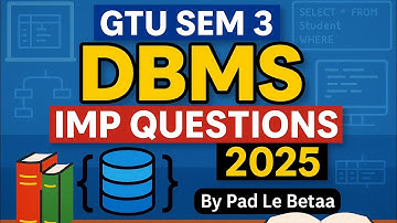 GTU SEM 3 DBMS IMP | GTU SEM 3 | Gtu Winter 2024 Exam | #gtu #gtuimp #subscribe #video #dbms #imp