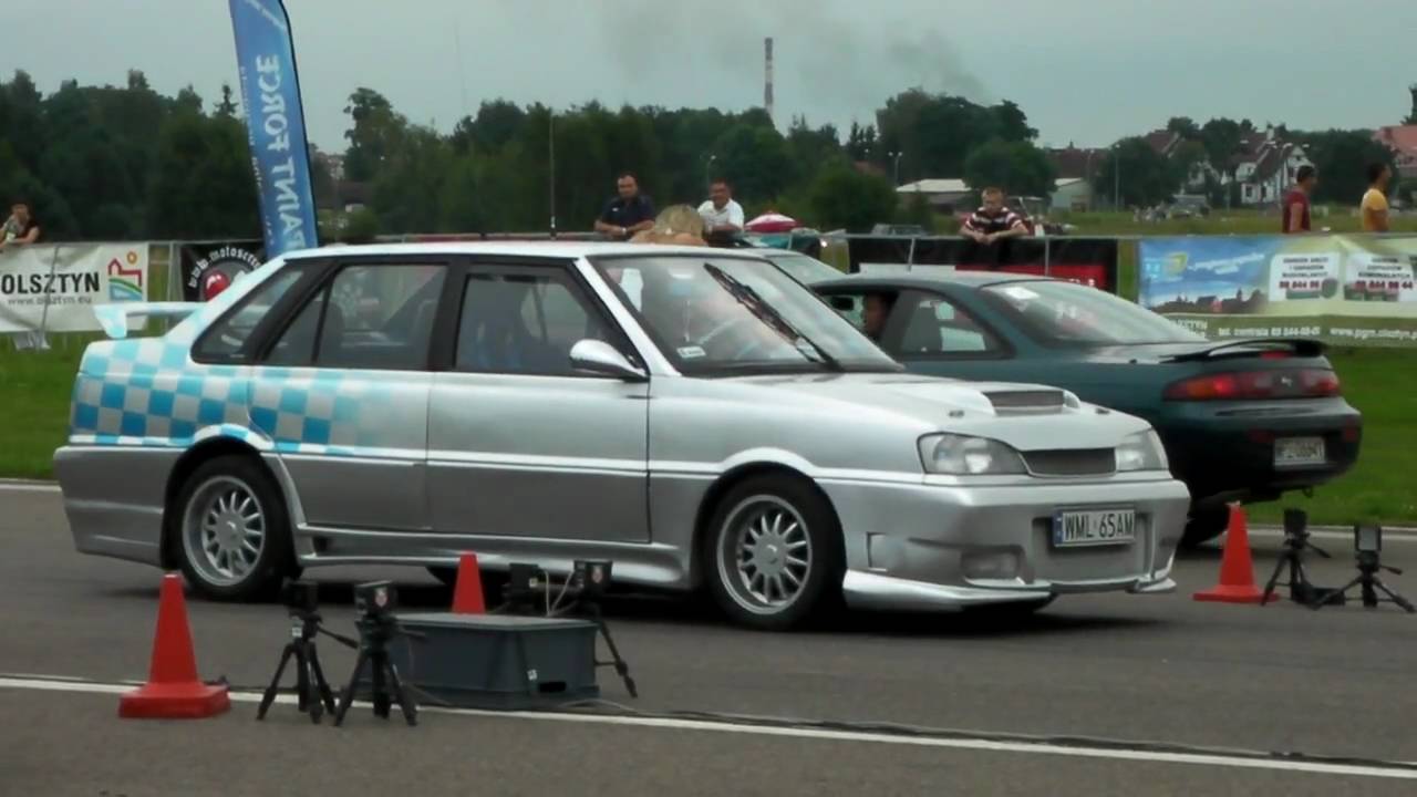 1/4 mili Olsztyn 2010 Polonez vs BMW 335i YouTube