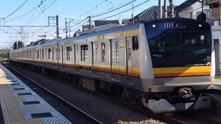 南武線E233系N3編成快速立川駅行き谷保駅通過