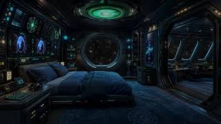 Sub-Orbital Deep Blue Cabin | Howling Cosmic Wind (3 Hours) | Starship Sleep Quarters