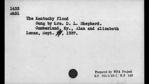 Susan Shepherd: The [1927] Kentucky Flood (1937)