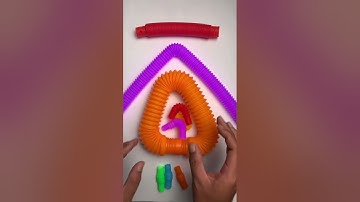 Very relaxing Robot Pop tube #asmr #satisfying #creative #poptubesound #diy #robot #shorts