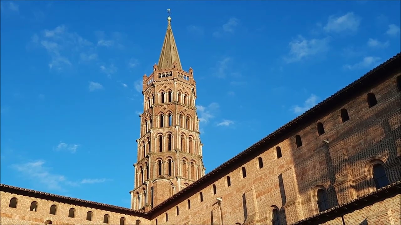 Cloches basilique St-Sernin de Toulouse (31) - Sonnerie de l'angélus du soir (carillon)