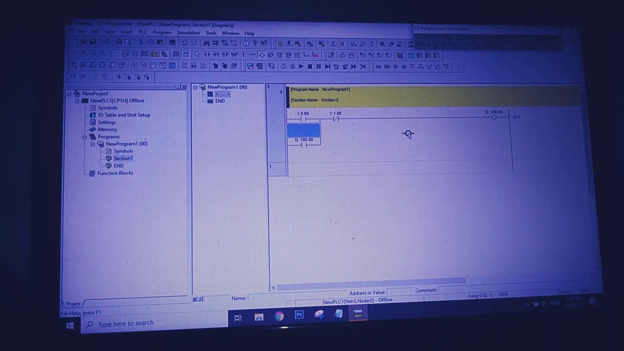 program sederhana menggunakan cx programmer - YouTube