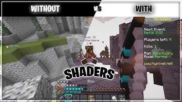 Skywars with shaders vs skywars without shaders. 😎