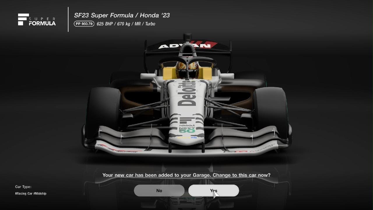 SPARK 1/43 Dallara SF23 Super Formula 2023 – G. ALESI SFJ013