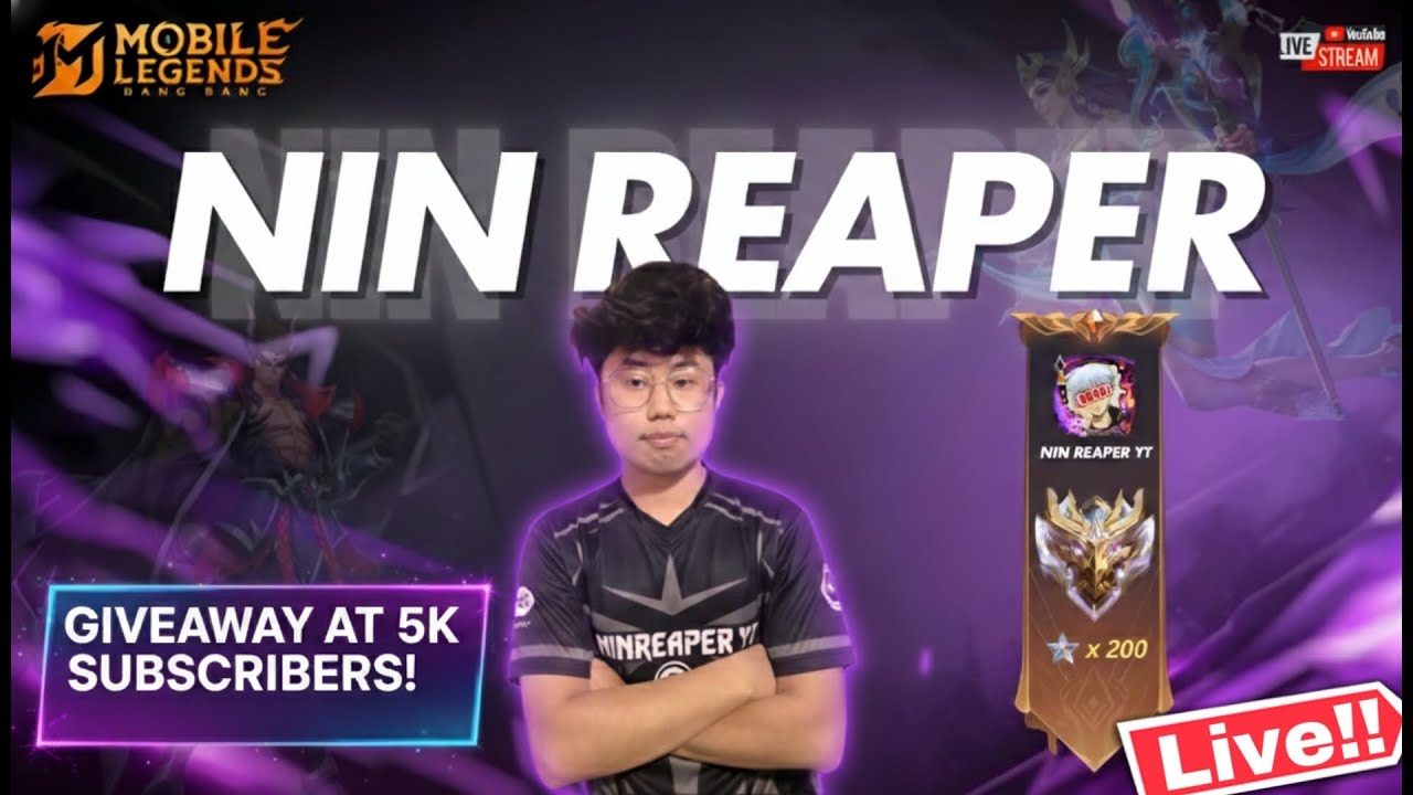 RANK PUSH IMMORTRAL MLBB giveaway at 5k  