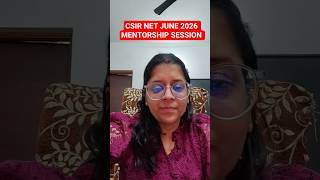 CSIR NET JUNE 2026 MENTORSHIP PROGRAM BY VAISHALI MAAM