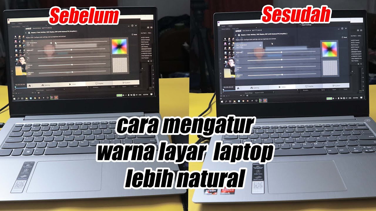Cara setting warna layar laptop biar warnanya akurat youtube