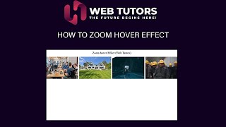 How to Create a Zoom Effect on Hover css | Advance Html Css Tutorial Class 7